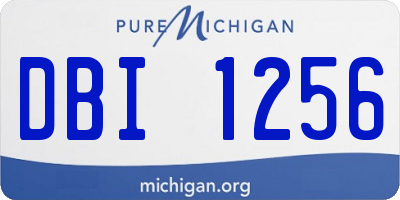 MI license plate DBI1256