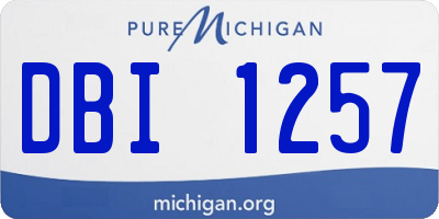 MI license plate DBI1257