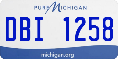 MI license plate DBI1258