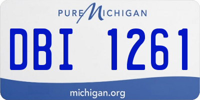 MI license plate DBI1261