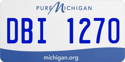MI license plate DBI1270