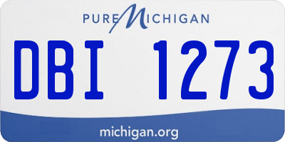 MI license plate DBI1273