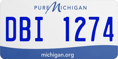 MI license plate DBI1274