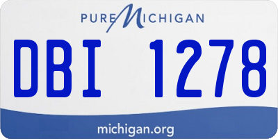 MI license plate DBI1278