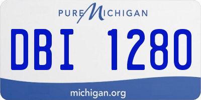 MI license plate DBI1280