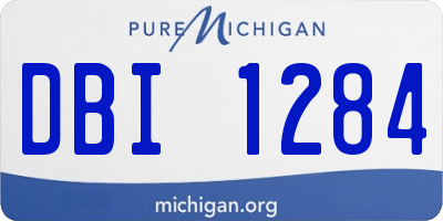 MI license plate DBI1284