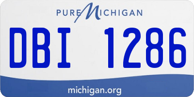 MI license plate DBI1286