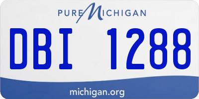 MI license plate DBI1288