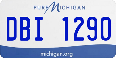 MI license plate DBI1290
