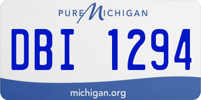 MI license plate DBI1294