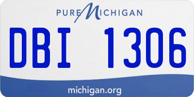 MI license plate DBI1306