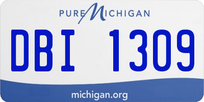 MI license plate DBI1309