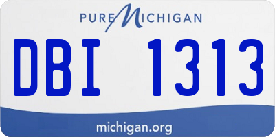 MI license plate DBI1313