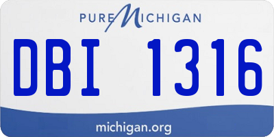 MI license plate DBI1316