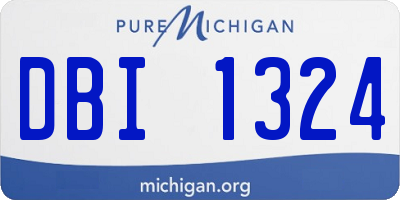 MI license plate DBI1324