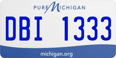 MI license plate DBI1333