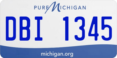 MI license plate DBI1345