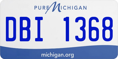 MI license plate DBI1368