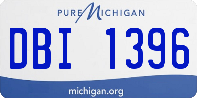 MI license plate DBI1396