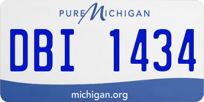 MI license plate DBI1434