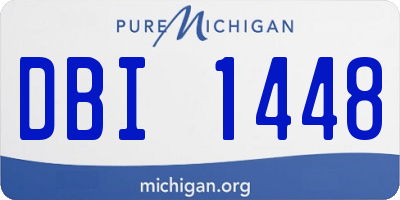 MI license plate DBI1448