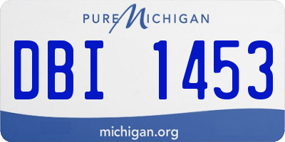 MI license plate DBI1453