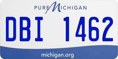 MI license plate DBI1462