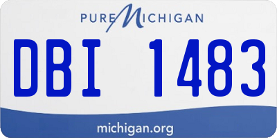 MI license plate DBI1483