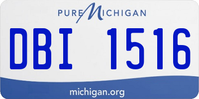 MI license plate DBI1516