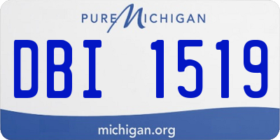 MI license plate DBI1519