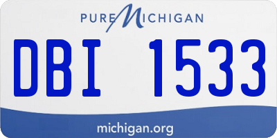 MI license plate DBI1533