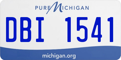 MI license plate DBI1541