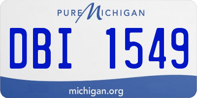 MI license plate DBI1549