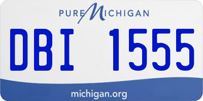 MI license plate DBI1555