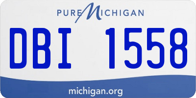 MI license plate DBI1558