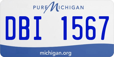 MI license plate DBI1567