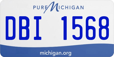 MI license plate DBI1568