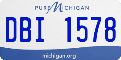MI license plate DBI1578