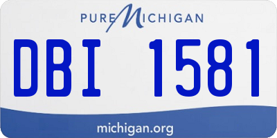 MI license plate DBI1581