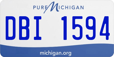 MI license plate DBI1594