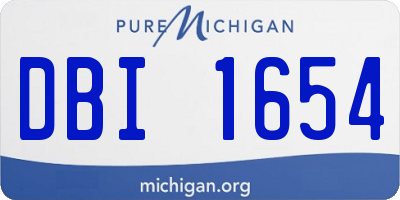 MI license plate DBI1654