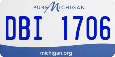 MI license plate DBI1706