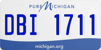 MI license plate DBI1711