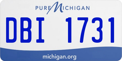 MI license plate DBI1731