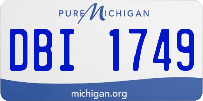 MI license plate DBI1749