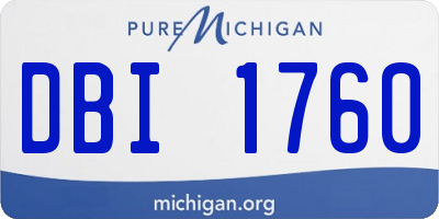 MI license plate DBI1760