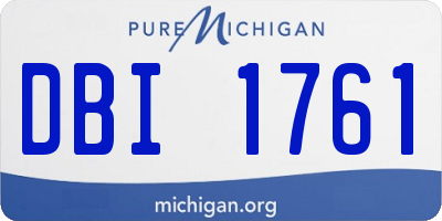 MI license plate DBI1761