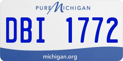 MI license plate DBI1772