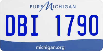 MI license plate DBI1790
