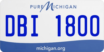 MI license plate DBI1800
